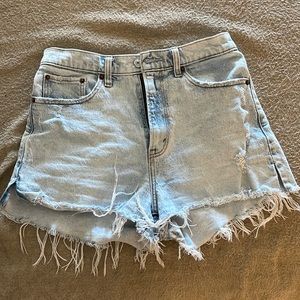 Abercrombie high waisted denim shorts